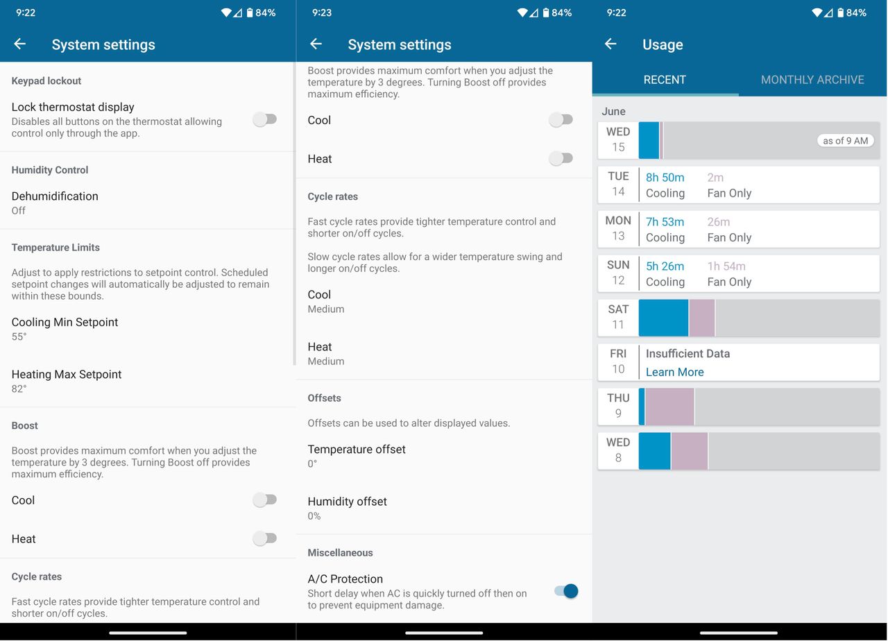 Sensi Touch Smart Thermostat App