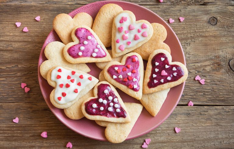 Iced heart biscuits