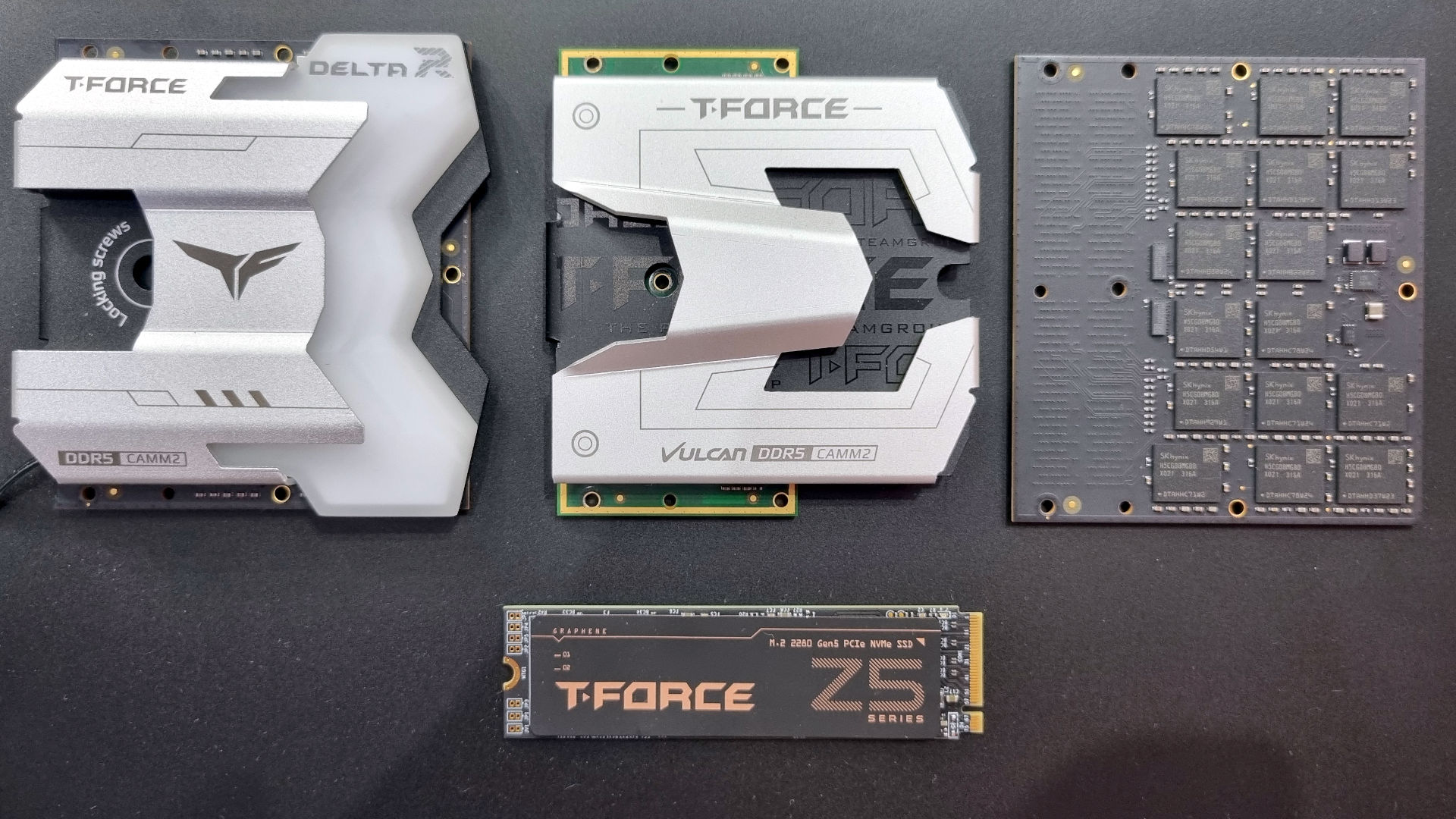 A photo of Team Group's CAMM2 memory presentation at Computex 2025