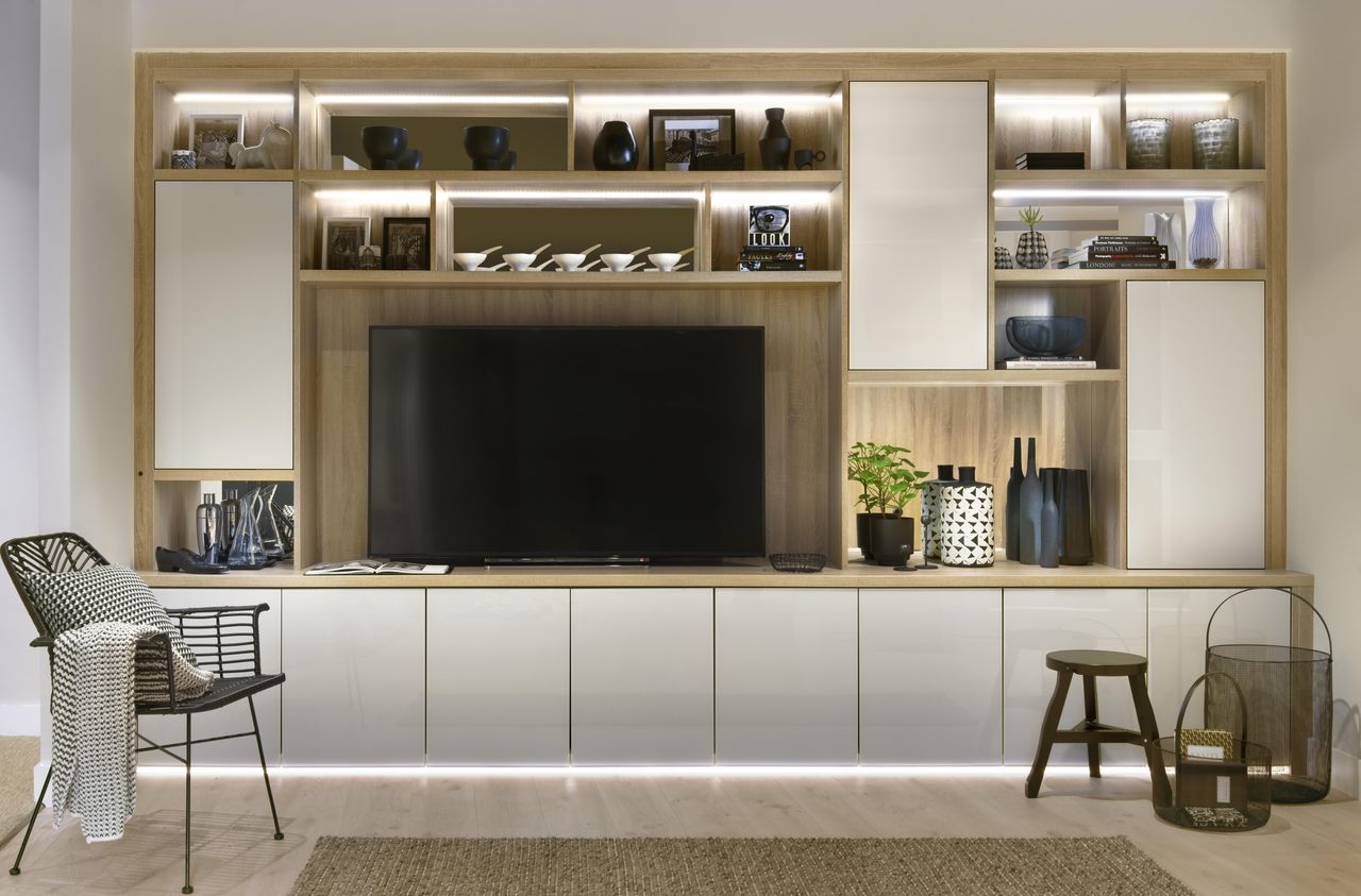 ways to tidy cables, bespoke media unit by Neatsmith