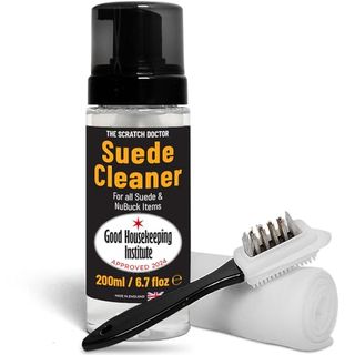 The Leather Clinic Suede & Nubuck Cleaner Foam 200ml | Clean & Protect Dirt & Stains | Includes 3 Sided Suede Brush & Cleaning Cloth