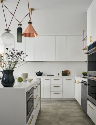 A modern white kitchen