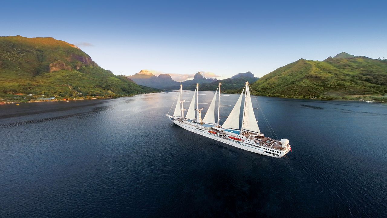 traditional sailing ship on the ocean
