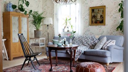 swedish living room wallpaper