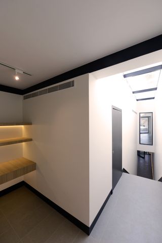interior with different levels at micro house in Kuwait