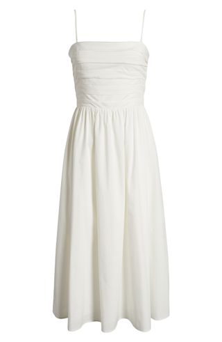 Sammie Pleat Strapless Stretch Cotton Sundress