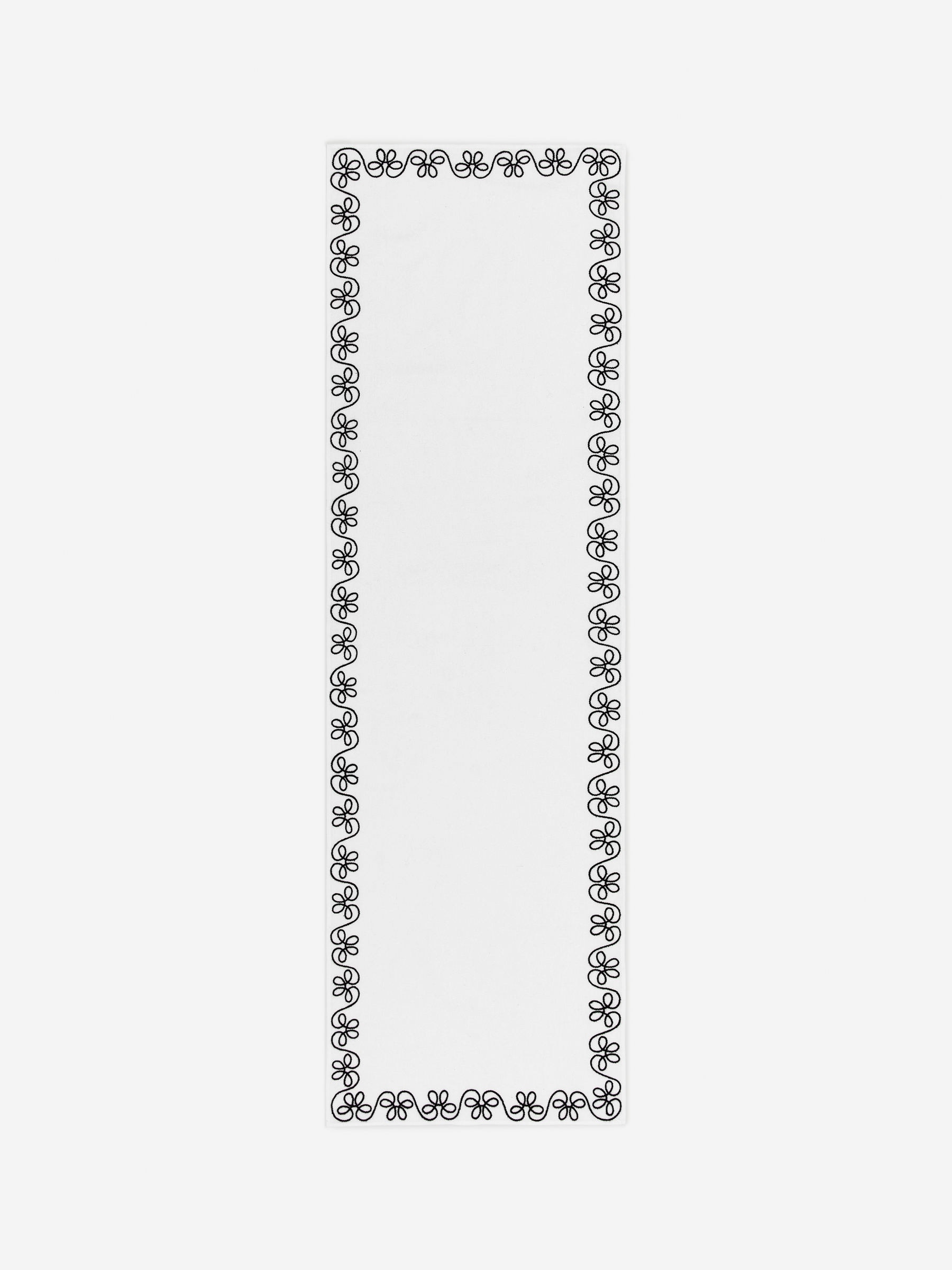 Embroidered Table Runner – White/black – Homeware – Arket Gb