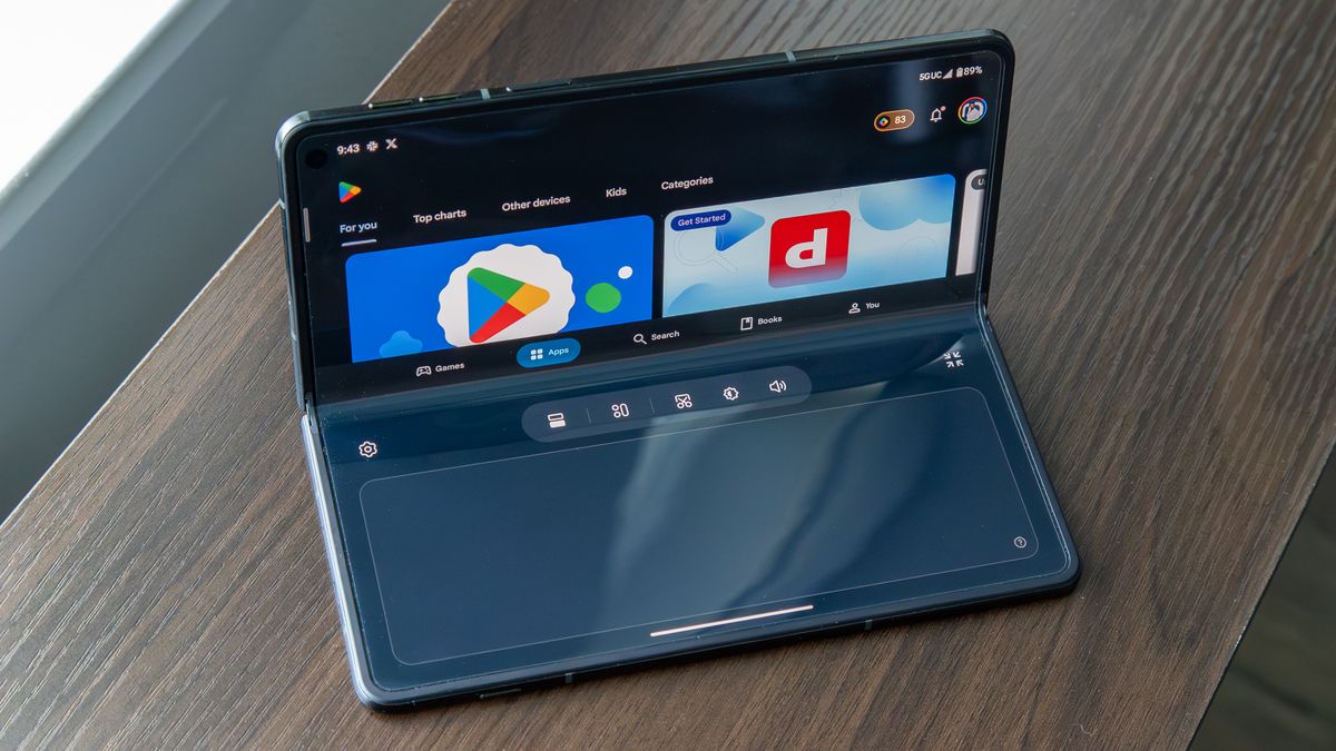 Motorola Razr Fold in Laptop mode