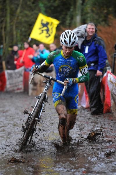Riders tackled the conditions anyway they could