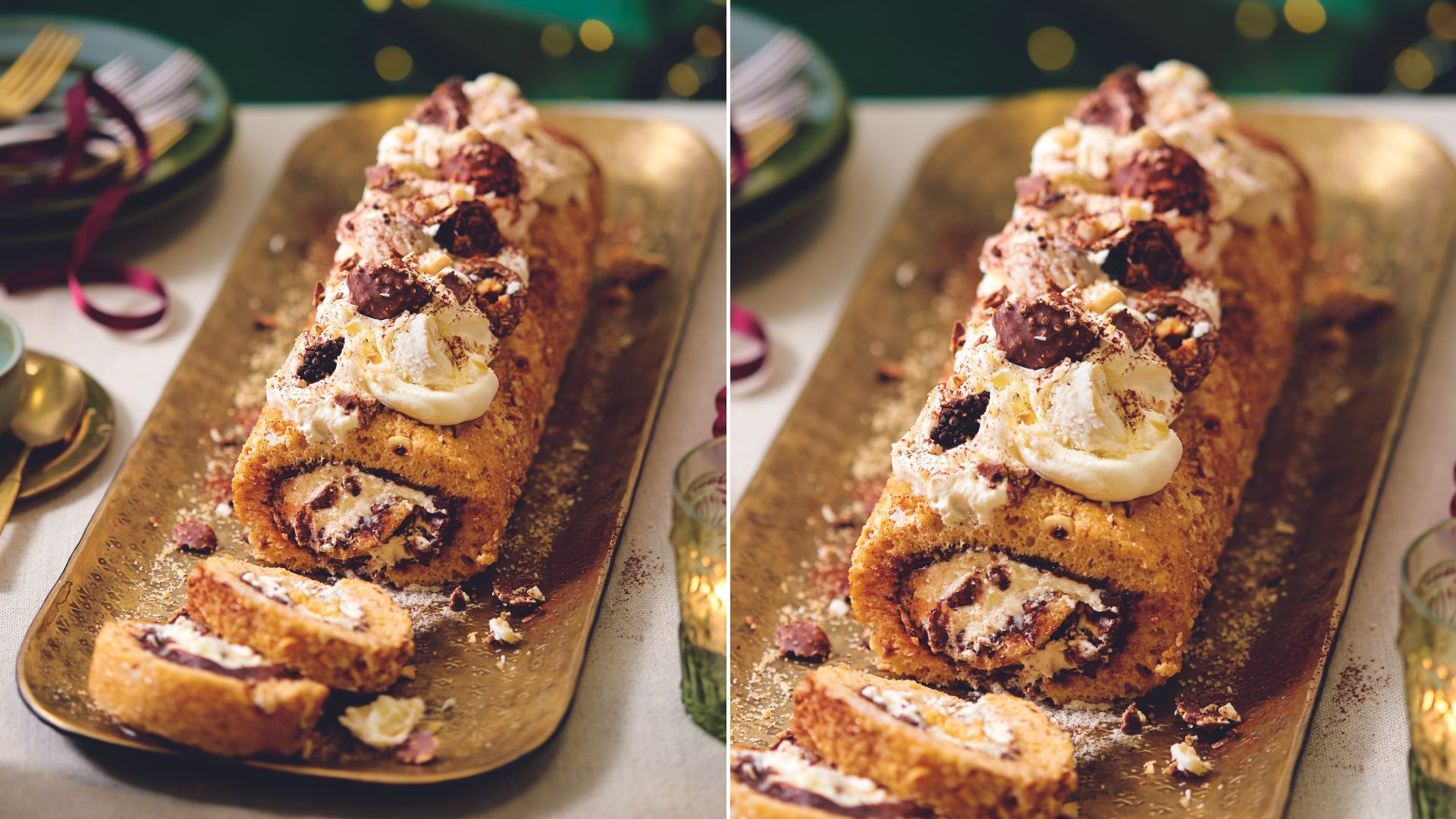 Chocolate and hazelnut roulade Dessert Recipes Woman & Home