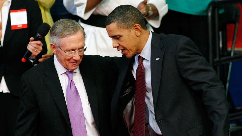 Harry Reid and Barack Obama.