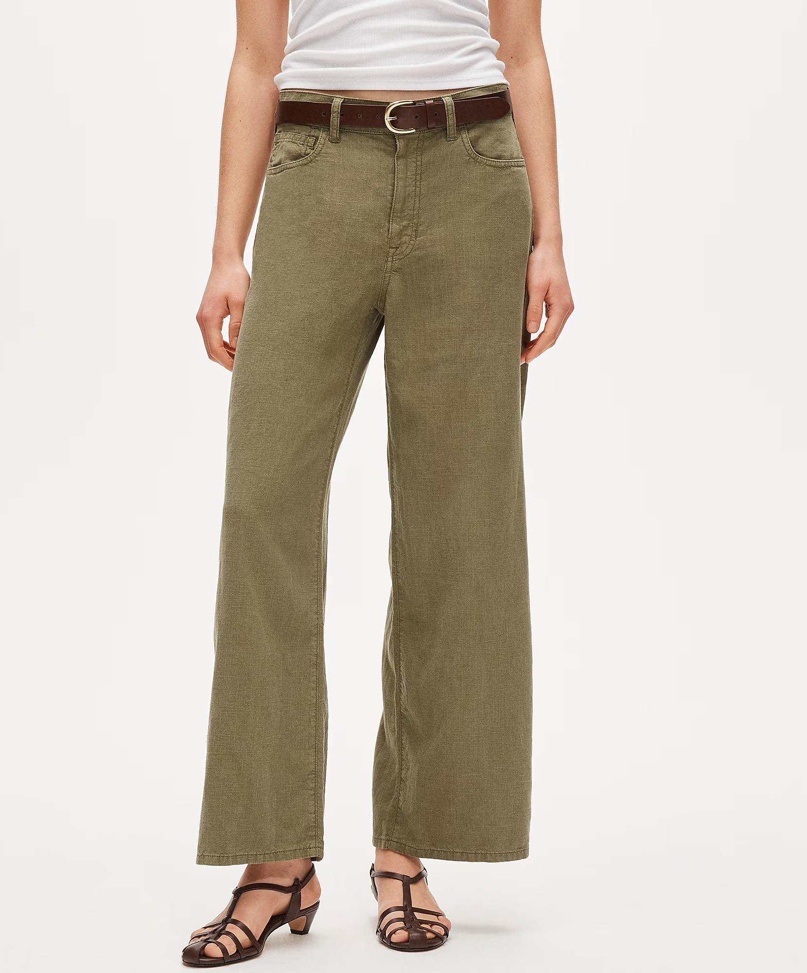 J.Crew, Five-Pocket Pant in Linen Blend