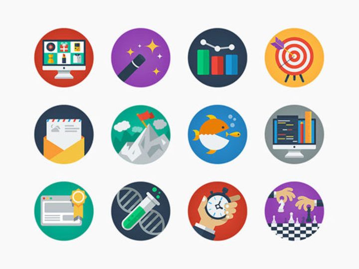 Selection of colourful icons