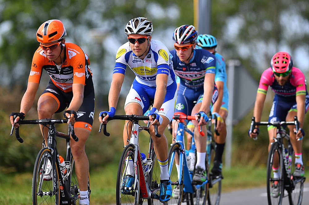 Brian Van Goethem and Bert Van Lerberghe in the day's breakaway at Eneco Tour stage 1
