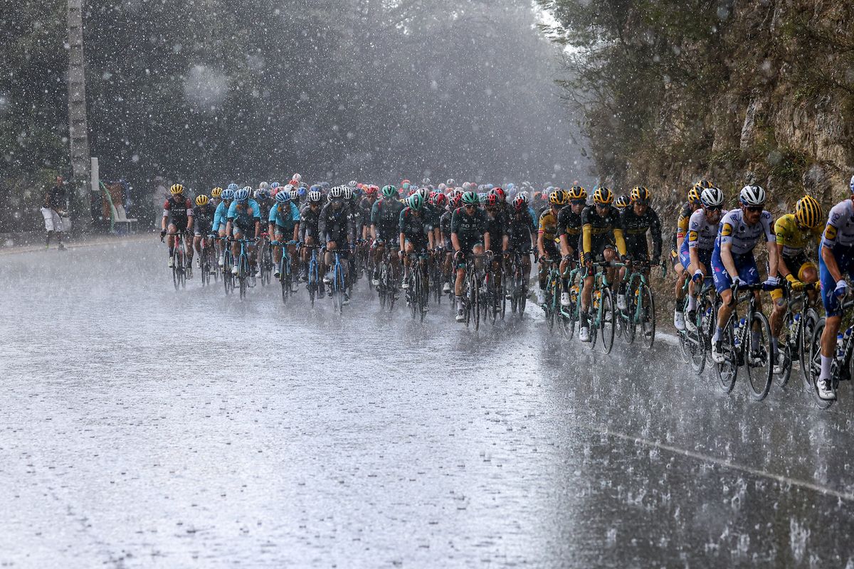 Tour de France 2020 107th Edition 2nd stage Nice Nice 186 km 30082020 Scenery Rain Peloton photo Luca BettiniBettiniPhoto2020