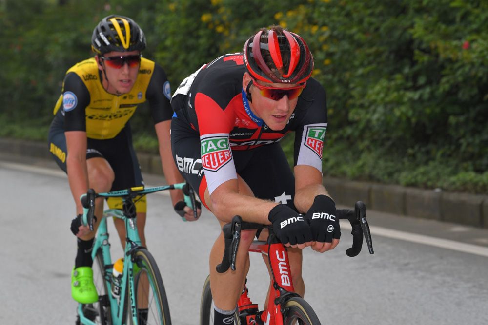 Stefan Kung (BMC Racing) and Pascal Eenkhoorn (LottoNl-Jumbo) formed the break of the day