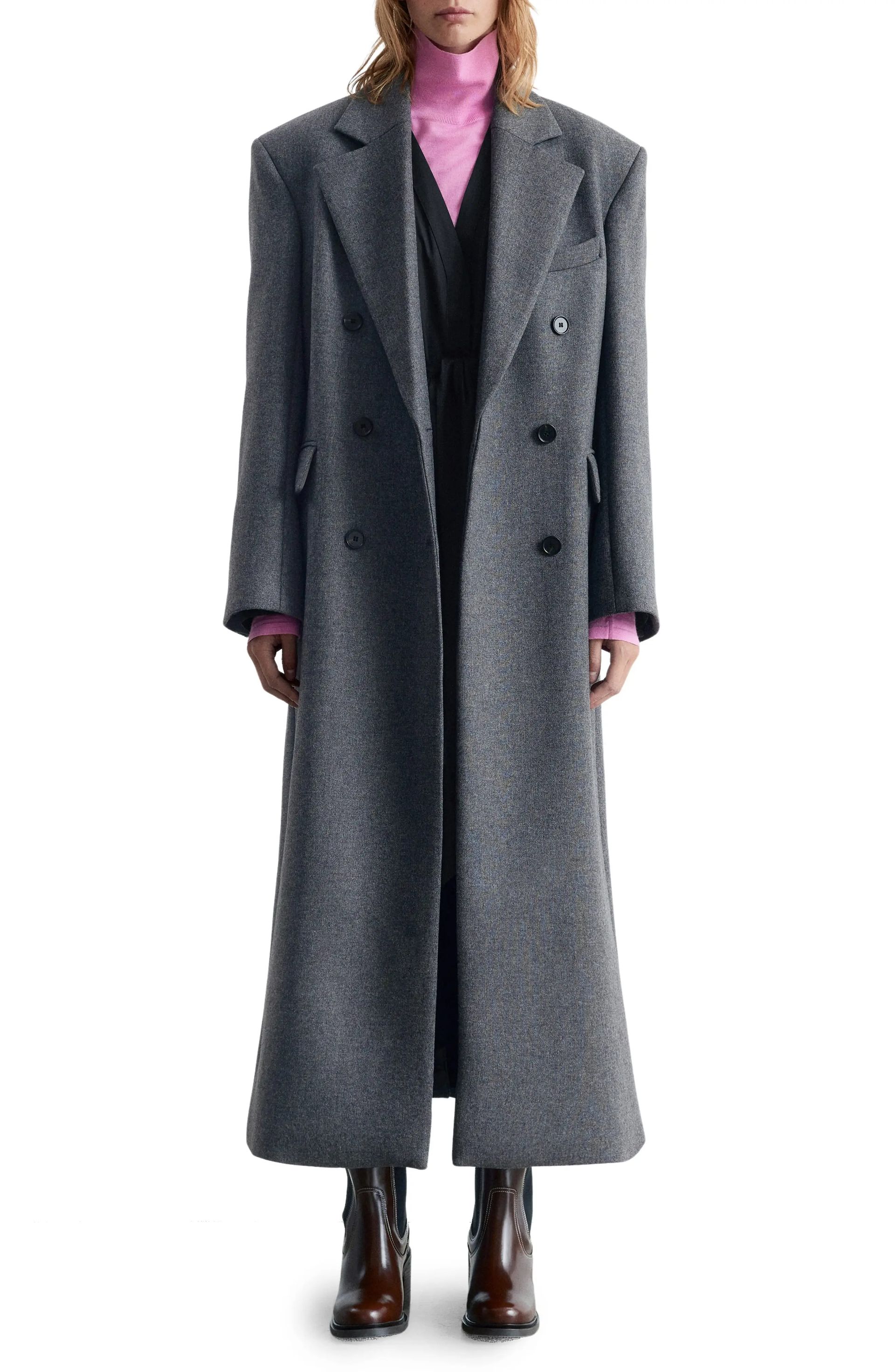 & Other Stories, Longline Double Breasted Coat