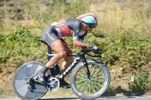 Fabian Cancellara (RadioShack Leopard) en route to victory in the Vuelta's stage 11 time trial