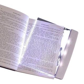 Open book with a transparent panel over the page