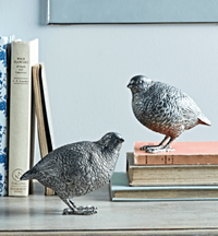 Pair of Silver Quails | Was £28, Now £18 (Save £10)