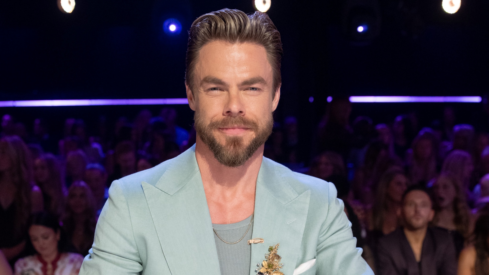 Derek Hough at the judges' table during Dancing with the Stars Season 35.