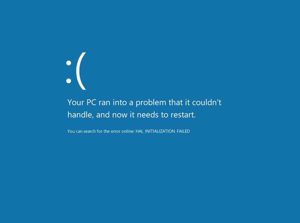 Windows 10 blue screen of death