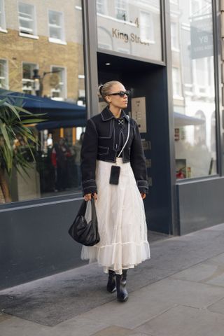 Street style at London Fashion Week.