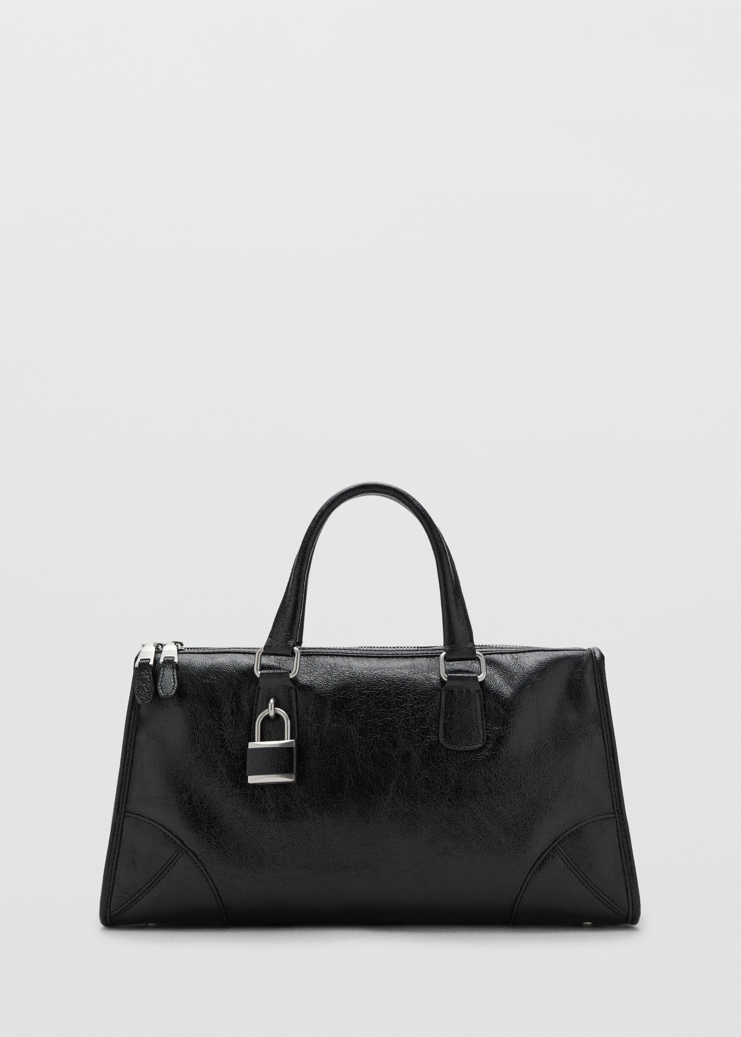 Shiny Handbag With Handles - Women | Mango Usa