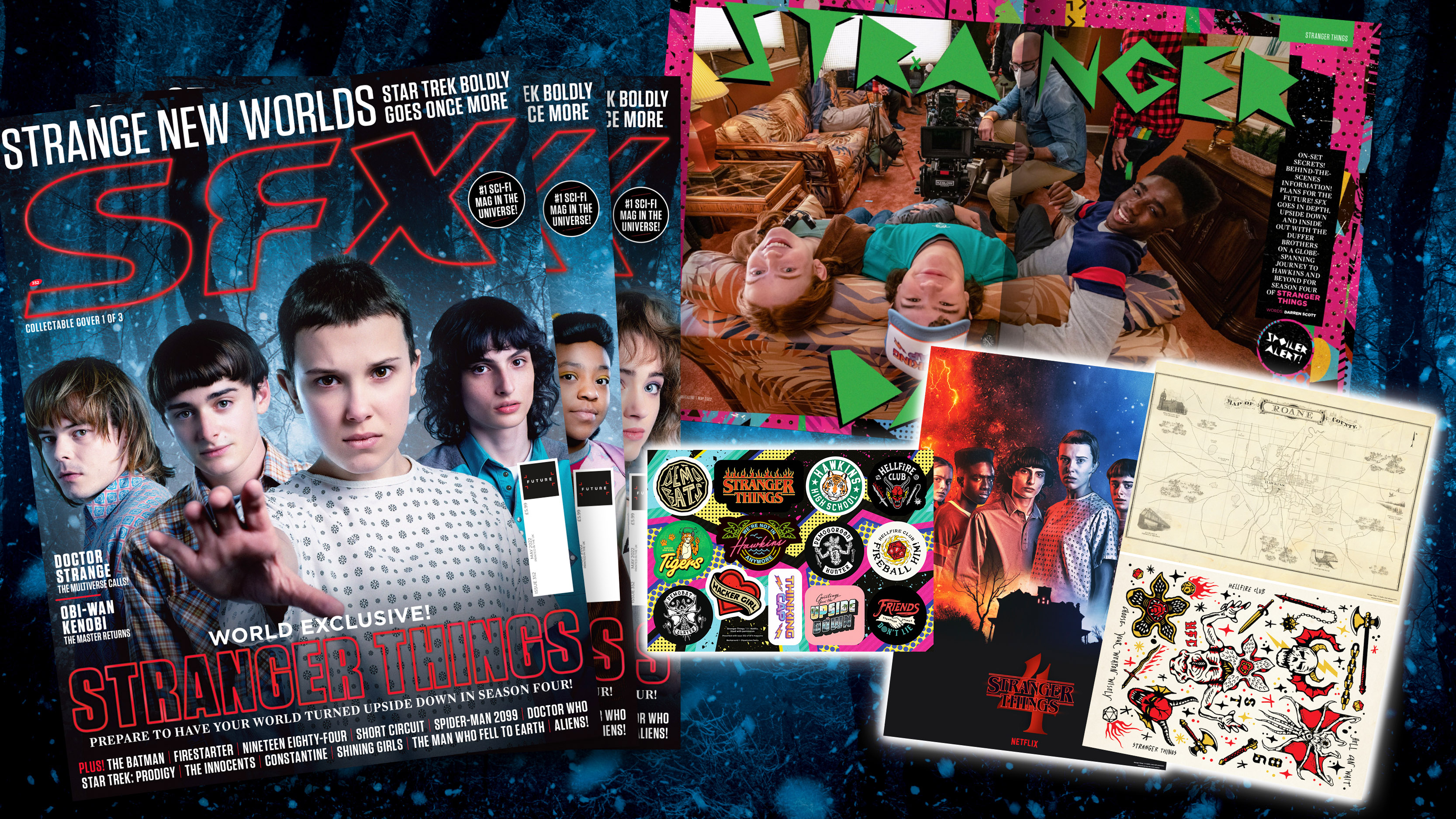 The Stranger Things covers and giveaways from SFX issue 352. 