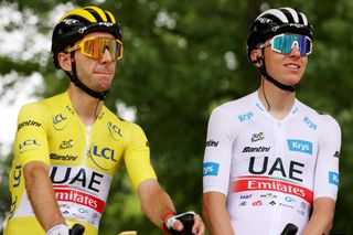 Adam Yates and Tadej Pogačar at the 2023 Tour de France