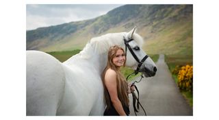 Photograph of horse and rider Flip and Connie, taken by equine photographer Emma Campbell at Caldbeck Common in Cumbria, England