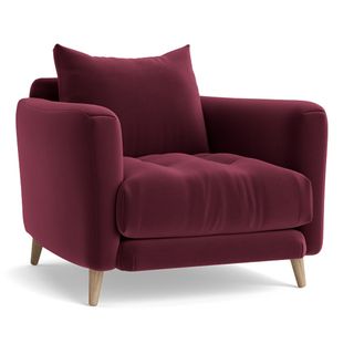 Loaf Banoffee Armchair in Drenched Damsons