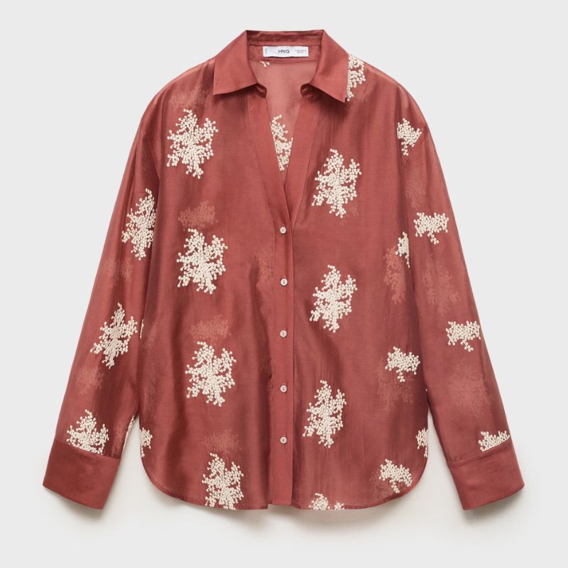 embroidered shirt from Mango