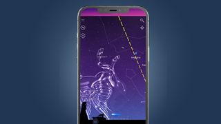 The Night Sky X app running on an iPhone