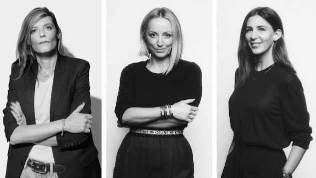 Vestiaire Collective cofounders Sophie Hersan, Fanny Moizant, and Tradesy cofounder and new Vestiaire Collective U.S. CEO,Tracy DiNunzio