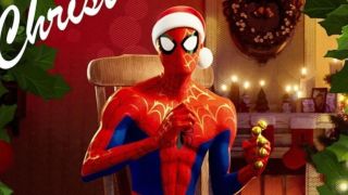 A shot from Spidey Bells on the Spider-Man: Into the Spider-Verse Christmas album
