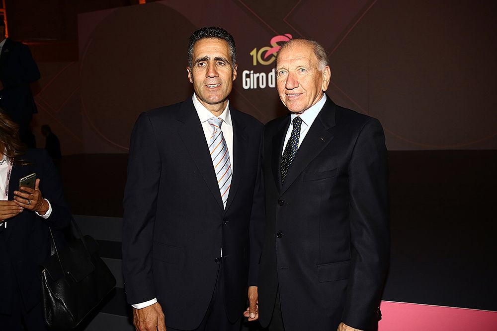 Miguel Indurain and Vittorio Adorni