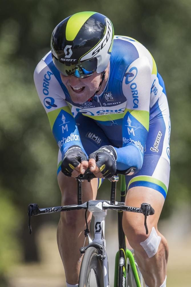 Luke Durbridge with about 500m to go.