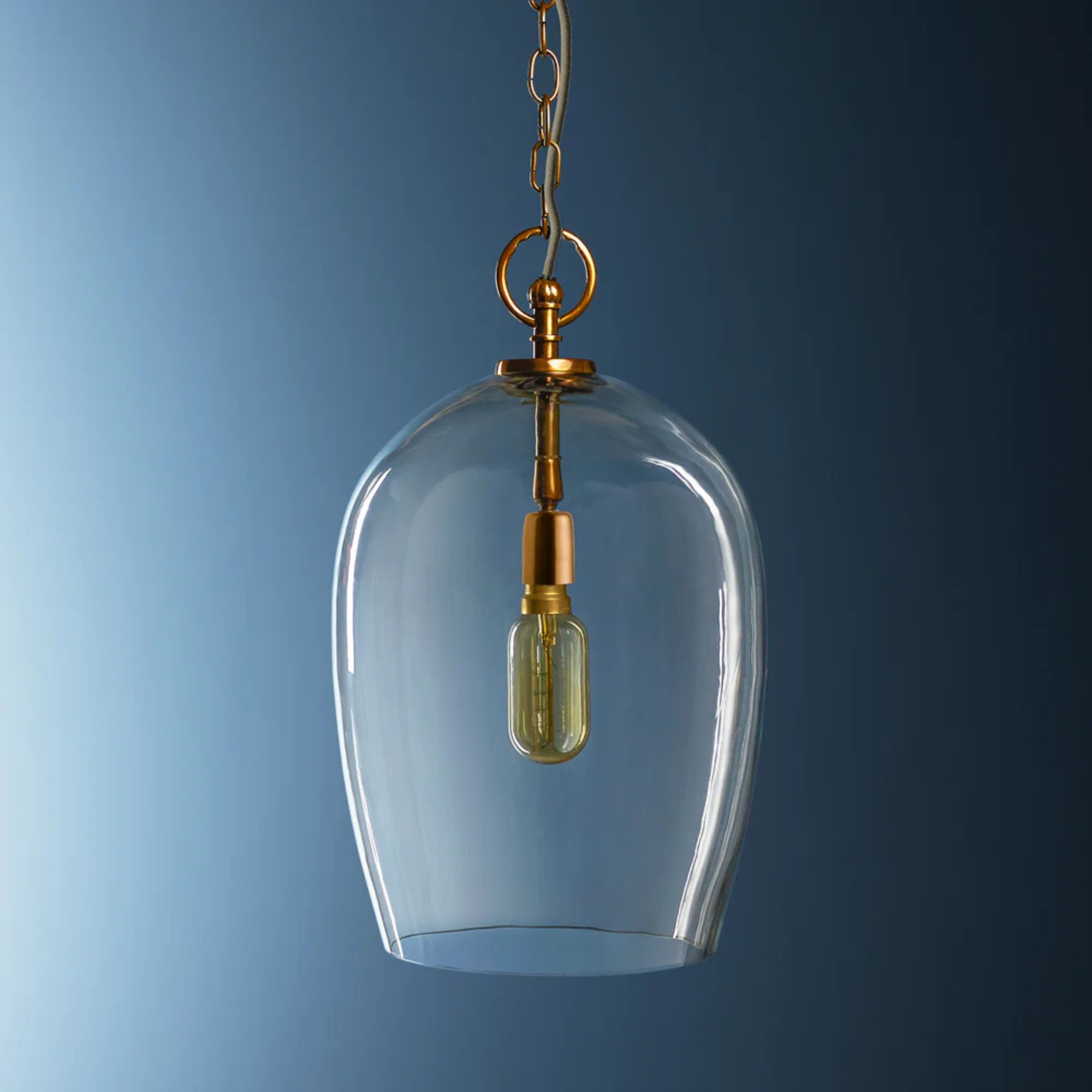 Glass pendant light