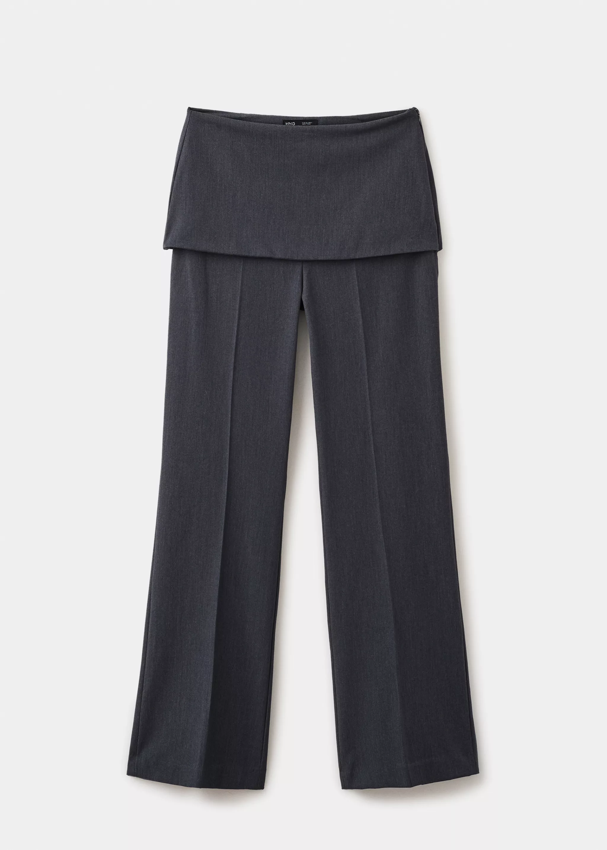 Straight-Leg Trousers With a Mixed Design - Women | Mango United Kingdom