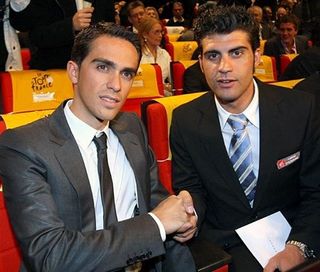 Contador and Pereiro at the Tour presentation