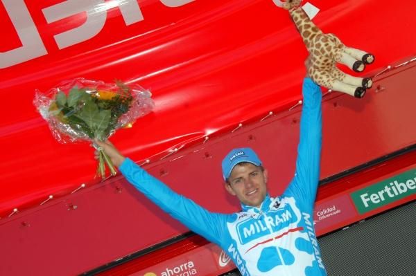 Gerald Ciolek (Milram) gets that elusive Grand Tour stage win.