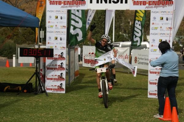 Jason English wins the first stage.