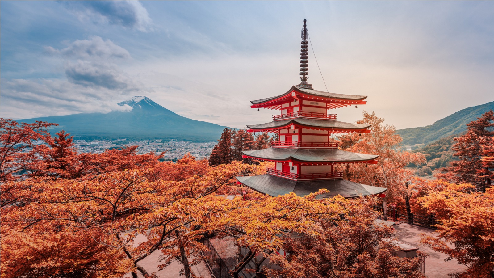 Chureito Pagoda and Mt.Fuji, Japan