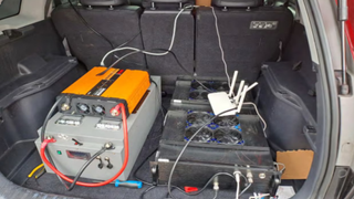 Text messaging equipment found in Ruichen Xiong&rsquo;s car, a student from China who was arrested in London in June 2025. 