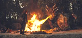 Best CGI movies of the 90s; a dragon breathes fire