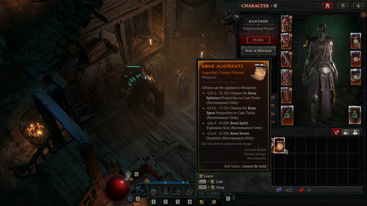 Diablo 4 season 4 loot reborn screenshots of reworked items and crafting systems
