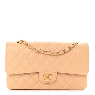 Chanel Caviar Quilted Medium Double Flap Beige