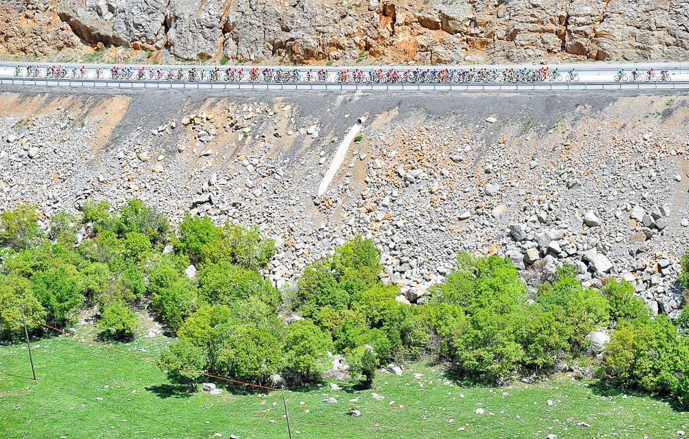 The peloton in action during stage 4 at the Tour of Turkey