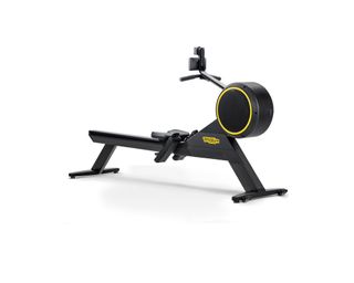 Image of TechnoGym rower with yellow accents